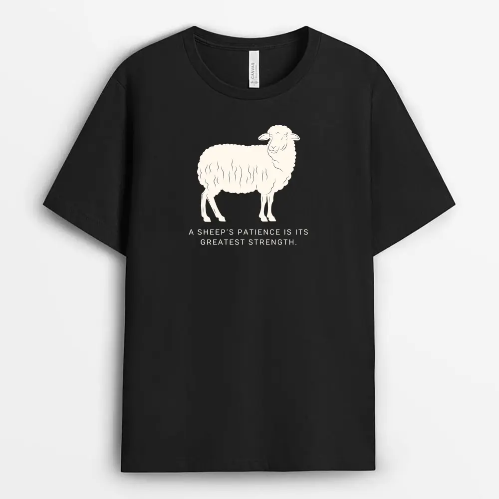 A Sheeps Patience Is Its Greatest Strength  Ascxtee T-Shirt - Black