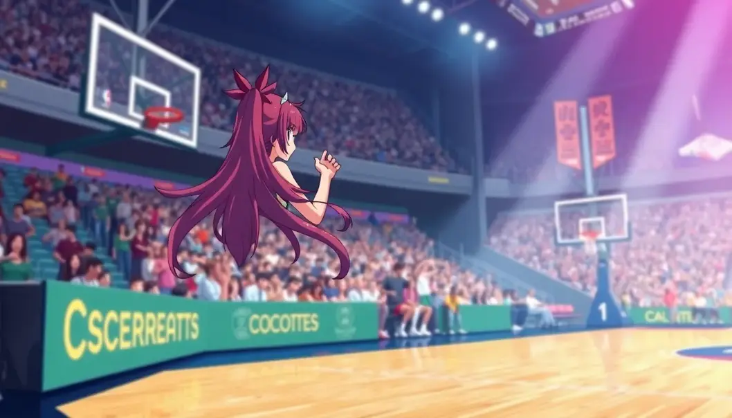 Anime meets NBA as fans cheer on with epic enthusiasm.