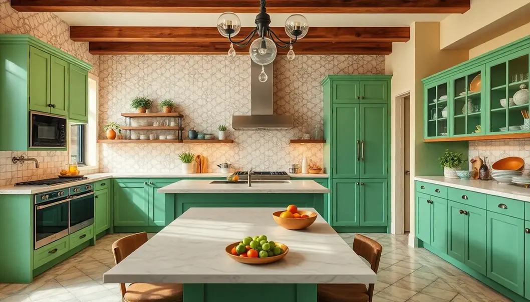 A dream kitchen that combines traditional elegance with modern technology.
